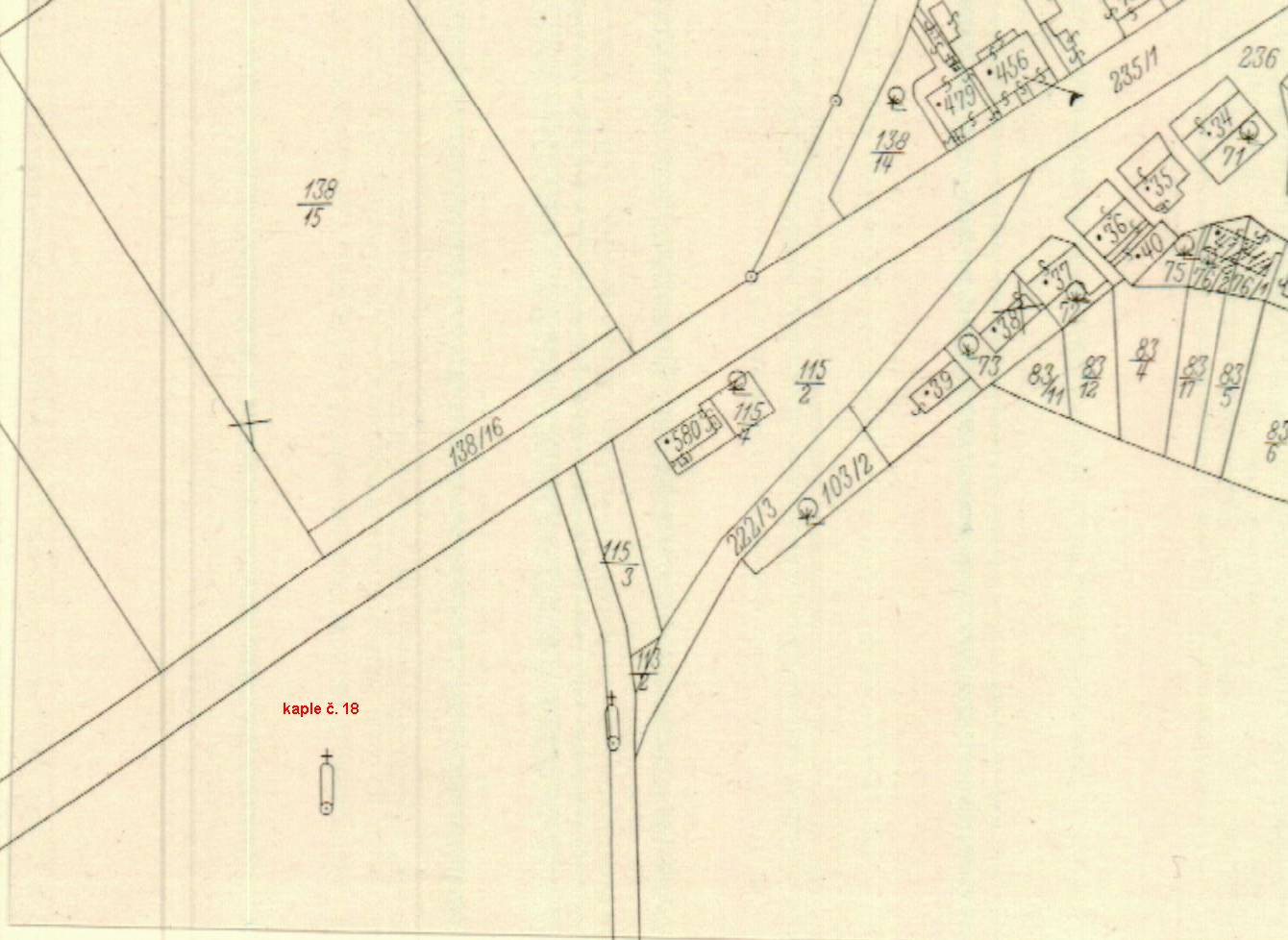 výpis_katastrální mapa_1943_kaple č 18_k